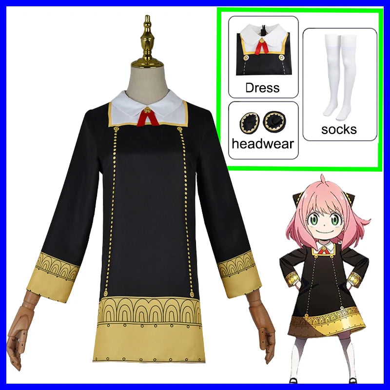 Anime Spy X Family Cosplay Costume Yor Forger Sexy Dress Loid Forger Light Green Suit Anya Kawaii Outfit Carnival Party Wig COS