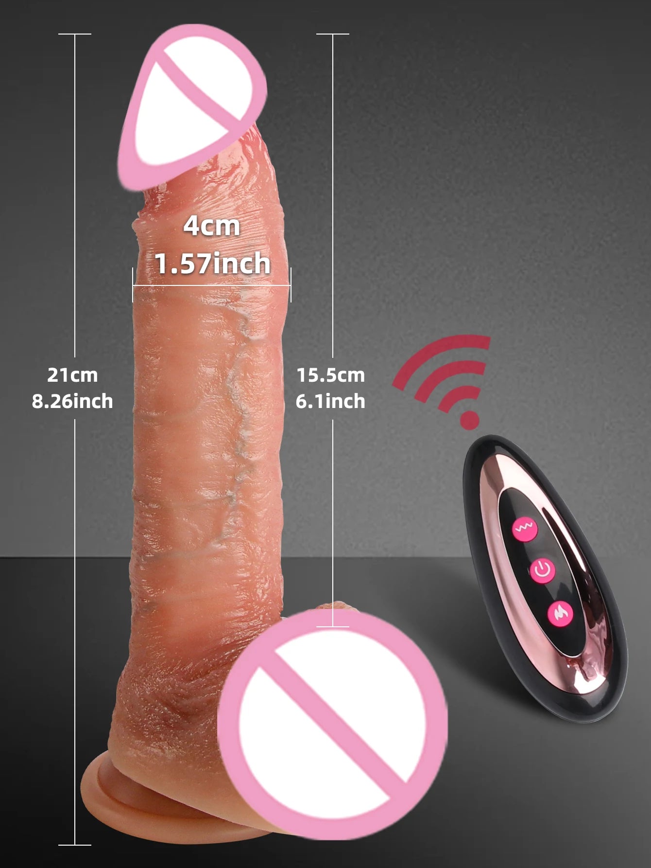 Big Penis Sex Toy Remote Control Realistic Dildo Vibrator Sexy Adult Toy Vibrating Female Sex Machine Heated Telescopic Vibrator
