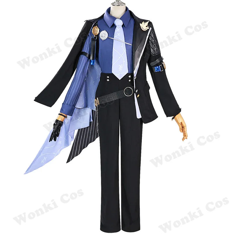 Game ZZZ Hugo Vlad Cosplay Costume Wig Hair Zenless Zone Hugo Cosplay Men Role Play Carnival Outfits for Anime Events