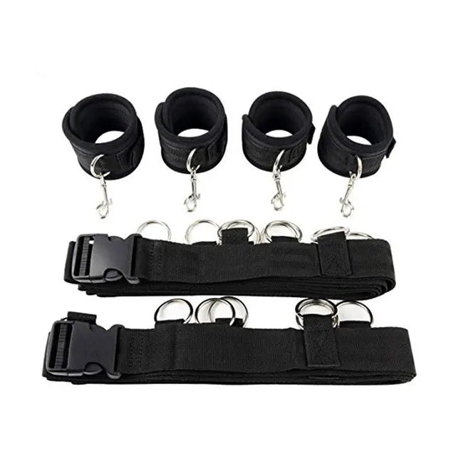 Bed BDSM Bondage Adult Erotic Sex Toys for Women Couples Games Nylon Handcuffs Ankle Cuffs Under Sextoys Sexual Accessories 18+