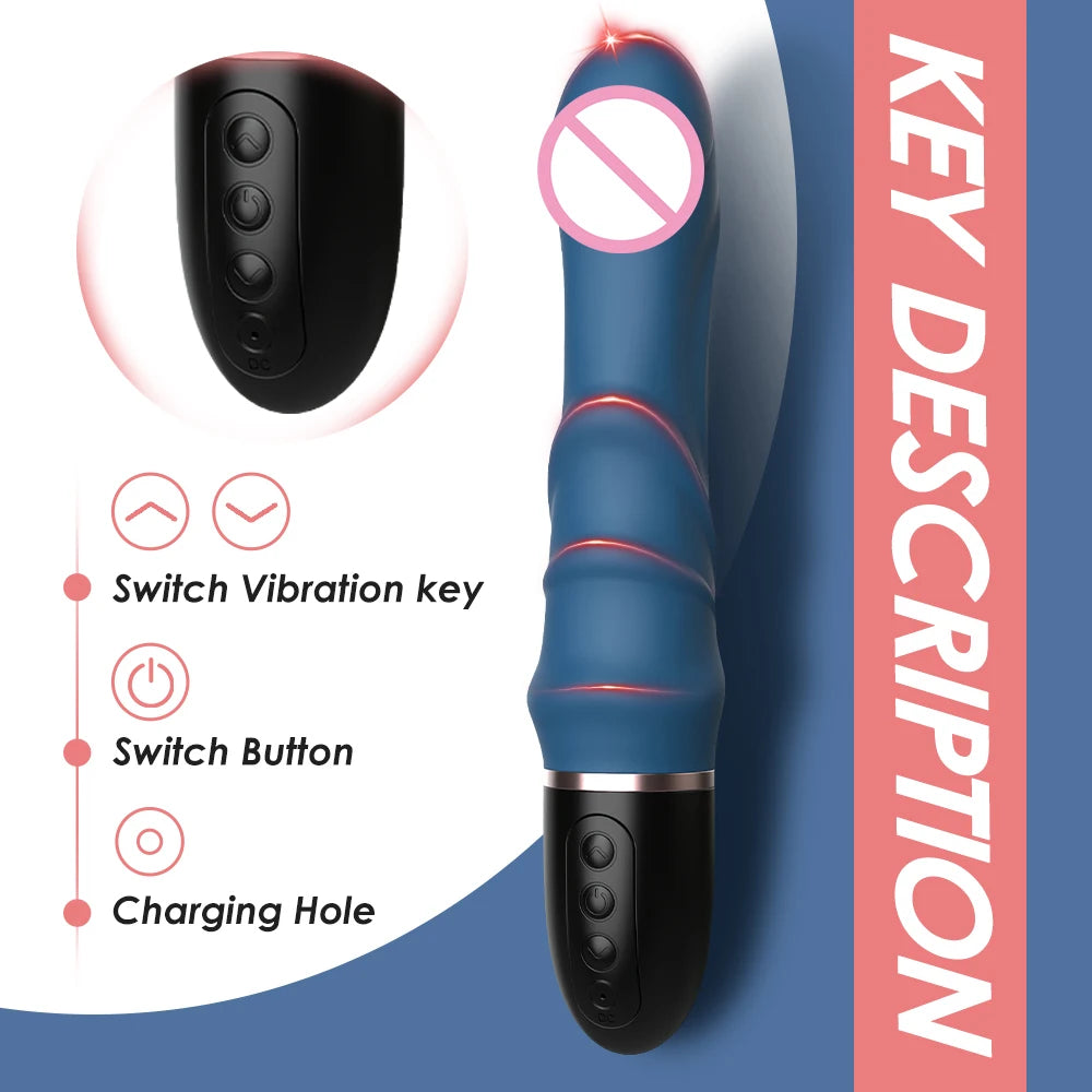 Powerful Big Dildo Vibrator for Women G-spot Clitoral Stimulator 10 Modes Vaginal Massager Female Masturbator Sex Toy for Aldult