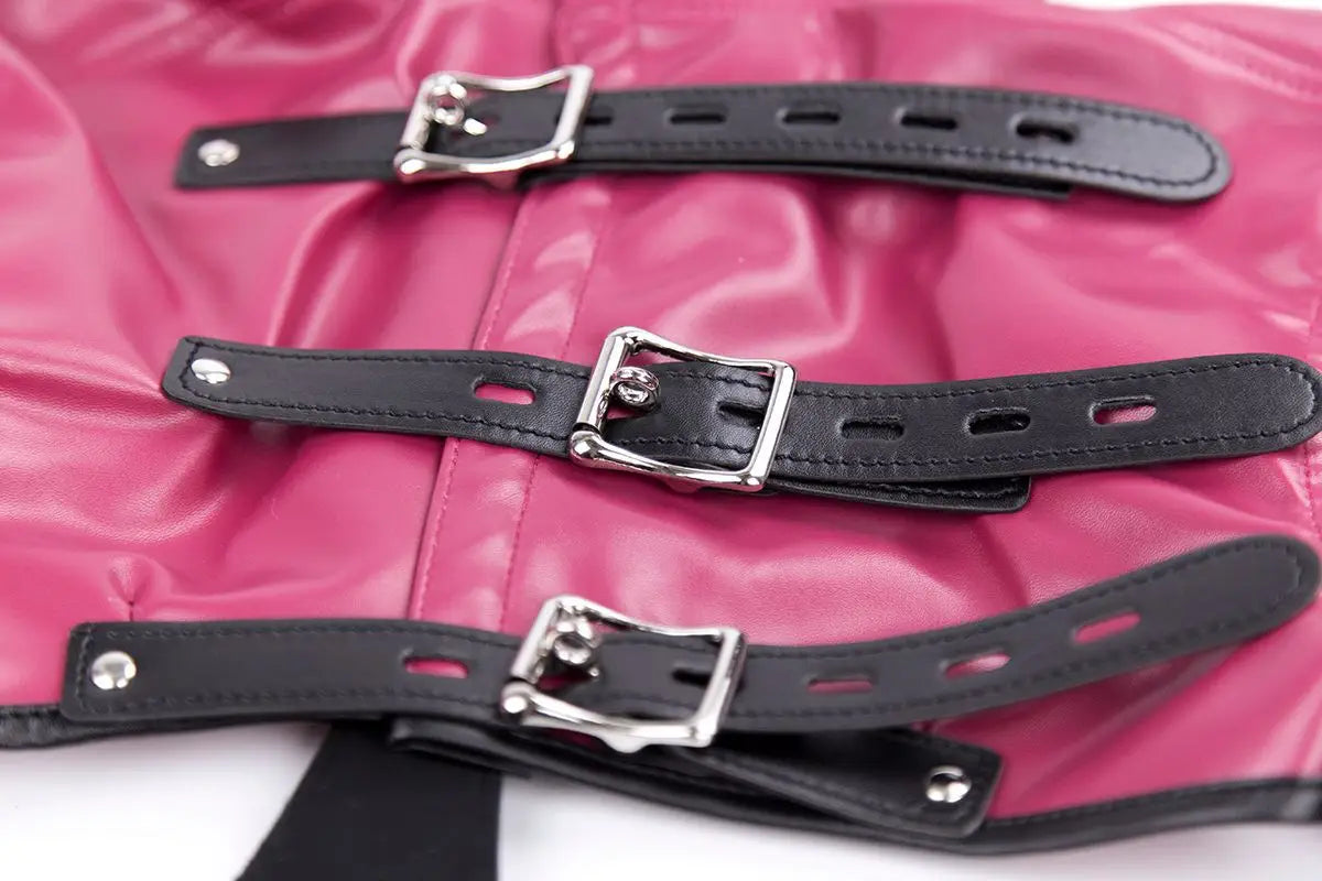 Women Jacket Halloween Costume Restraint Straight Sexy Open Breast Cupless Leather Bondage Strait Jacket Tops for Female 2024