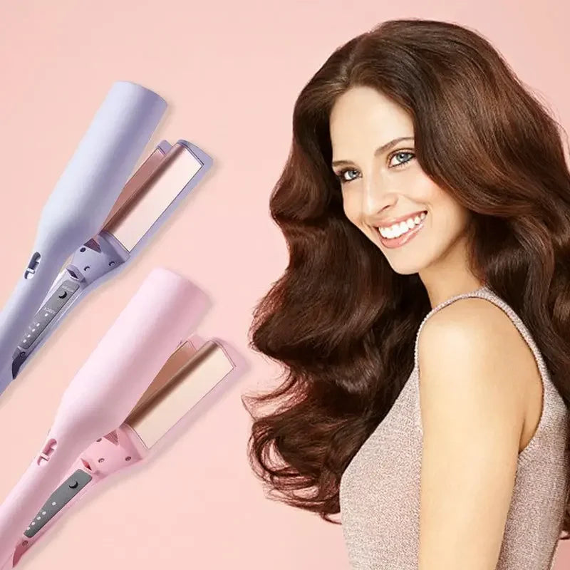 32mm French Hair Curler Wave Professional Egg Roll Hair Curling Iron Corrugated Wavy Styler Fast Heating Volumizing Styling Tool