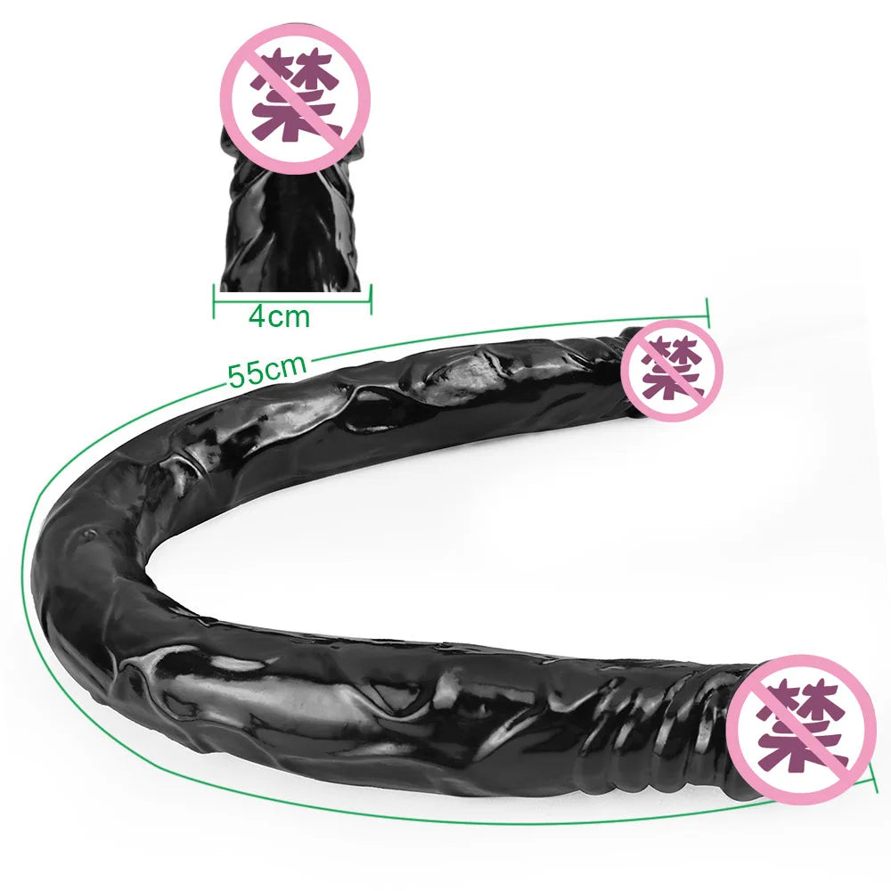 L 55cm / 21.56 inch Super long Dildo for Lesbian Double Penis Sex Products Double Dildos Long Consoladores Sex Toys for Woman