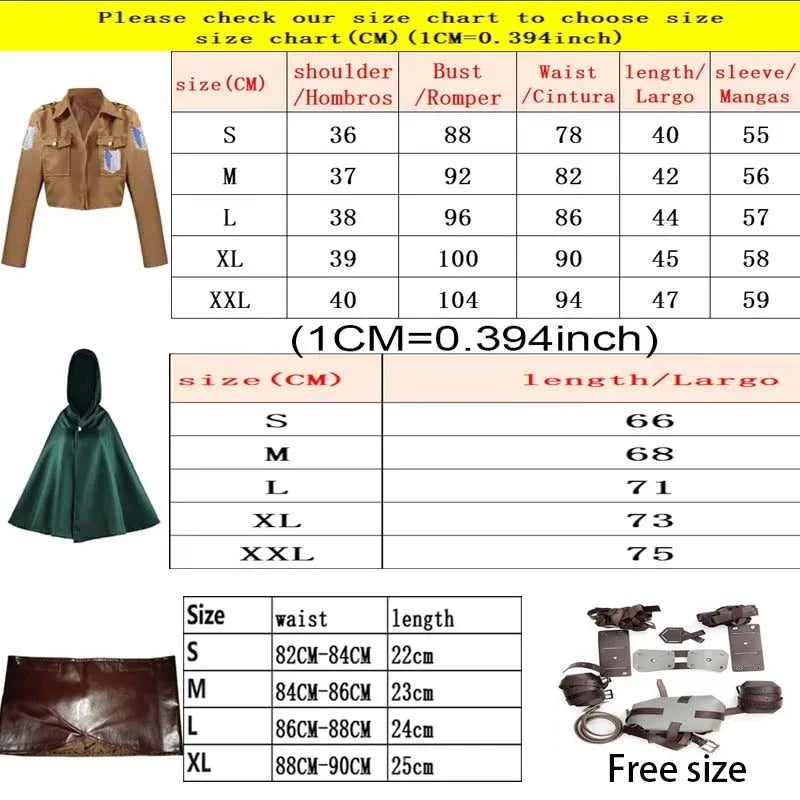 Cosplay Anime Levi Ackerman Mikasa Ackerman Cosplay Costume Eren Jaeger Outfits Hange Zoe Cosplay Costume AOT Full Set