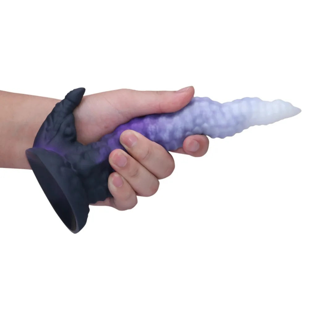 One-Horned Dragon Giant Dildo for Women Male Masturbator Dual-Purpose Anal Plug Adult Sex Toy with Backyard Theme