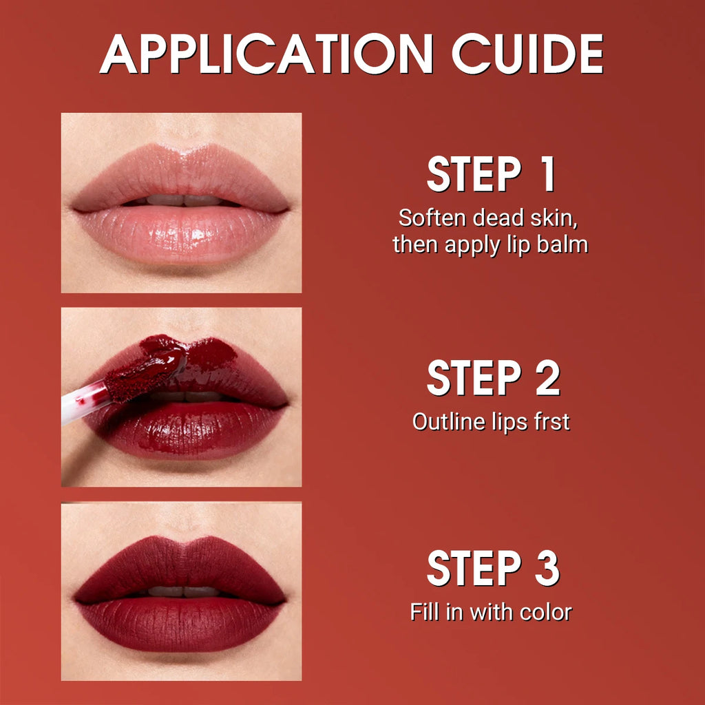 IMAGIC Natural Matte Lipgloss Stainless Steel Cup Waterproof Long-Lasting Lip Makeup Beauty 8ml NO.LP-221