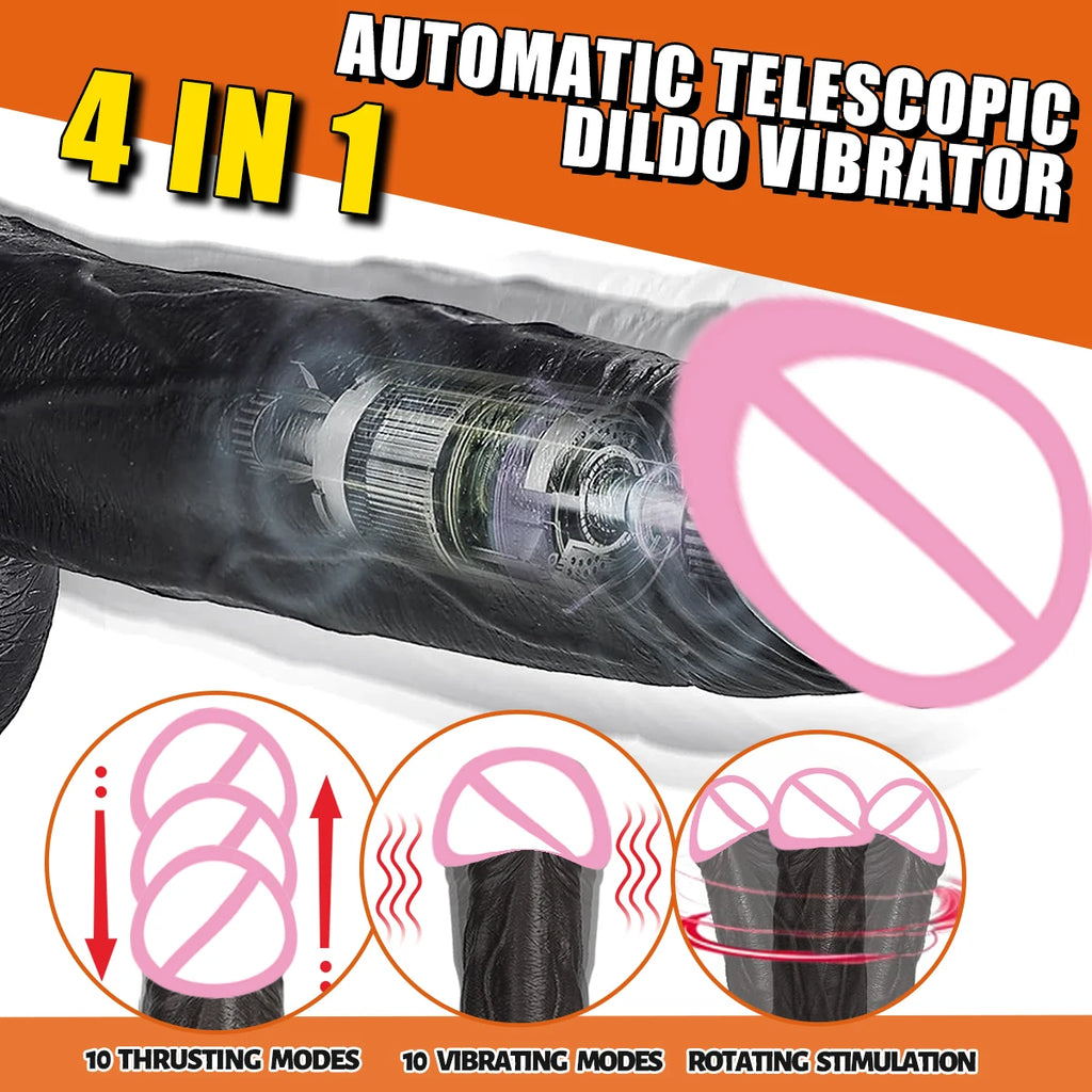 Realistic Dildo Vibrators Penis Vagina Adult Sex Toys Powerful for Women Telescopic Vibrating Heating Vibrator Anal Masturbator
