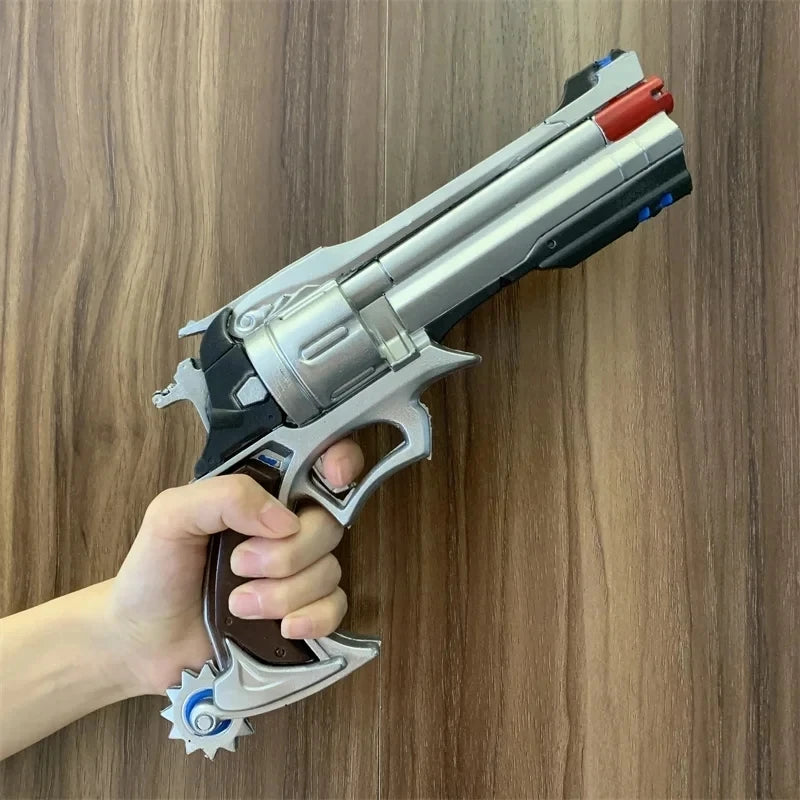 Revolver Guns Model Prop No Shotting Weapons Cosplay Laser Rifle Gun Safety PU Rubber Halloween Gift Toys