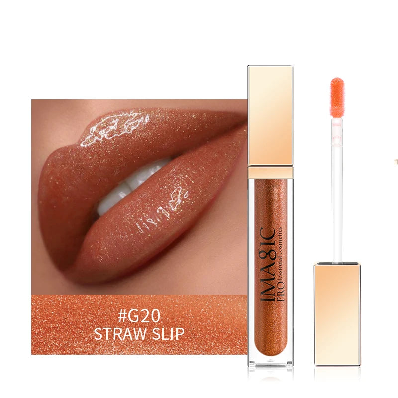 IMAGIC 20Colors Lip Glaze&Gloss Long Lasting Matte Moisturizing Lightweight Pigment Liquid Lipstick Silky Texture Women Makeup