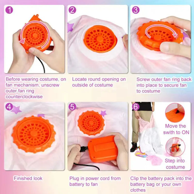 anime Inflatable Unicorn Costume Pink Full Body Unicorn Cosplay Costumes with Blower Funny Party Halloween Costume for Adult