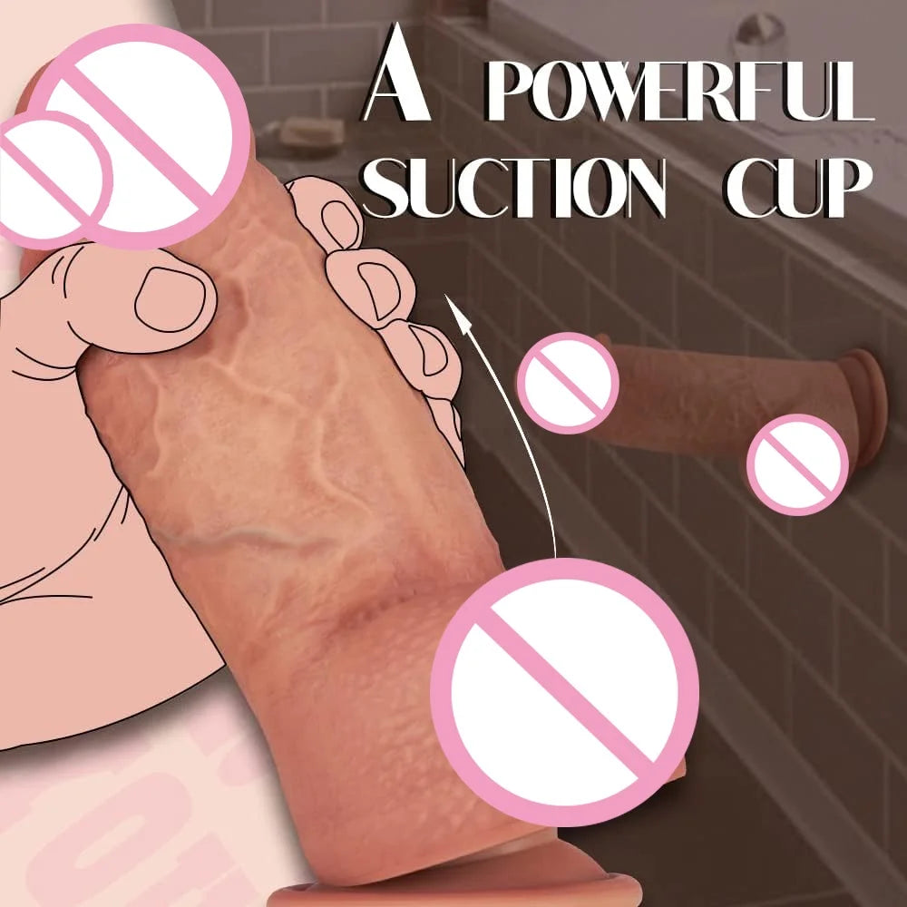 Realistic Silicone Dildo with Suction Cup Anal G-Spot Masturbator Penis Adult Sex Toys Huge Dildos for Women Rubber Cock Gode