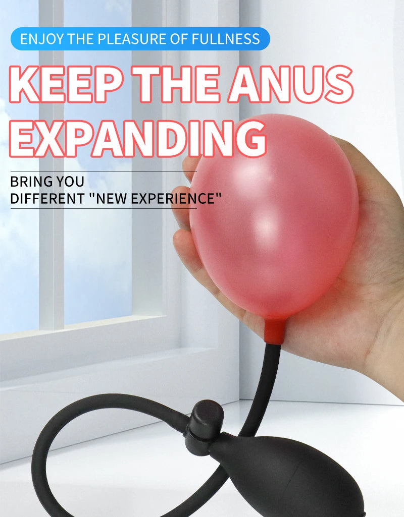 Inflatable Dildo Vagina Anus Dilator Expandable Butt Plugs Bdsm Adult Game Sex Toy for Women Men Gay Anal Plug Prostate Massager