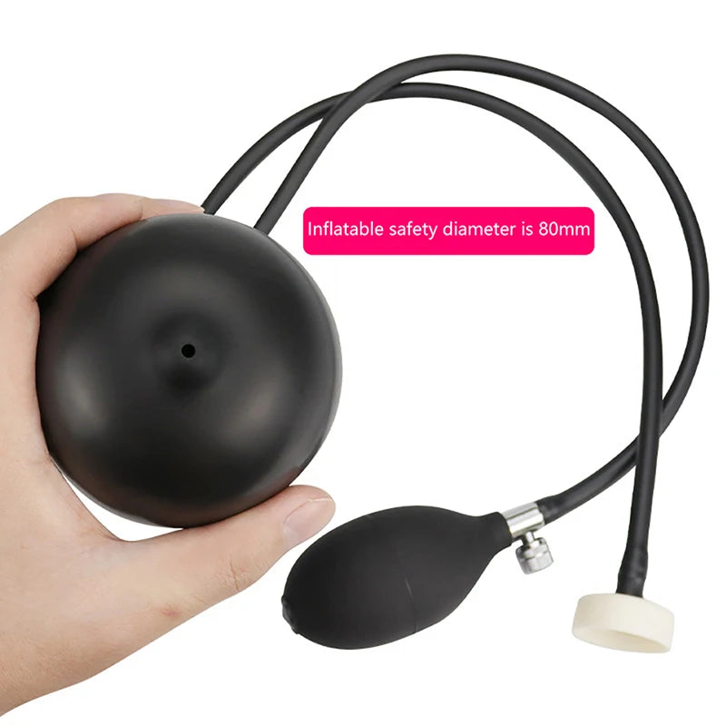 Enema Inflatable Anal Plug Can Expand Large Buttock Plug Prostate Massager Anal Dilator Flush Enema Male and Female Sex Toys