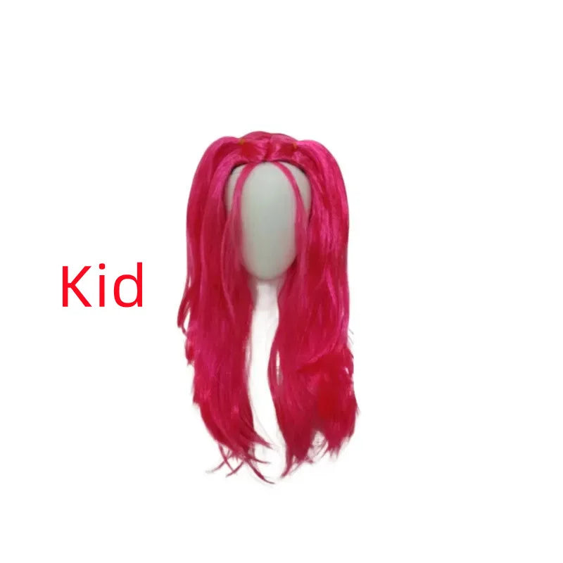 New Rumi Mira Zoey Cosplay Wig KPOP Demon Hunters Cosplay KPOP Huntrix Women Rumi Cosplay 120cm Long Hair Nails