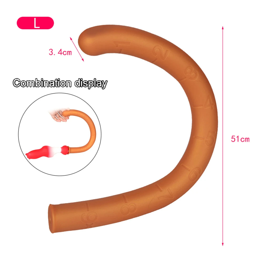 Dog Dildo With Silicone Butt Plug Long Tail Cosplay BDSM Adult Sex Games Long Anal Plug Animal Dildos For Women Penis Buttplug