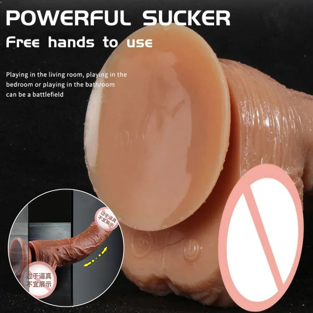Realistic Dildo Vibrator Big Penis Telescopic Heating Silicone Female Dildos for G Spot Anal Stimulation Vibrators for Women 18