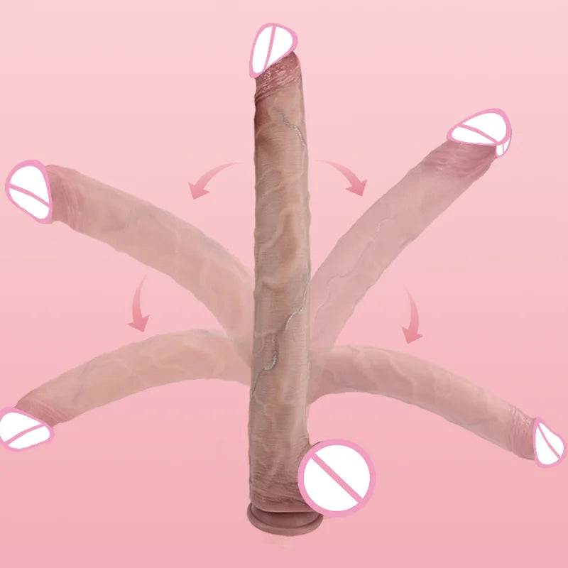 42.5cm Realistic Big Long Dildo Sex Toy Dildo with Strong Suction Cup Lifelike Silicone Sex Toys for Vagina Anal Stimulation