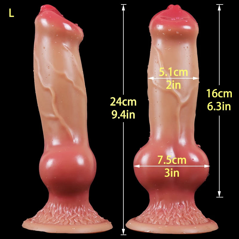 Realistic Penis with Suction Cup Dog Dildo/Huge Dildo Animal Big Butt Plug Giant Monster Cock Dick Adults Supplies for Men Women