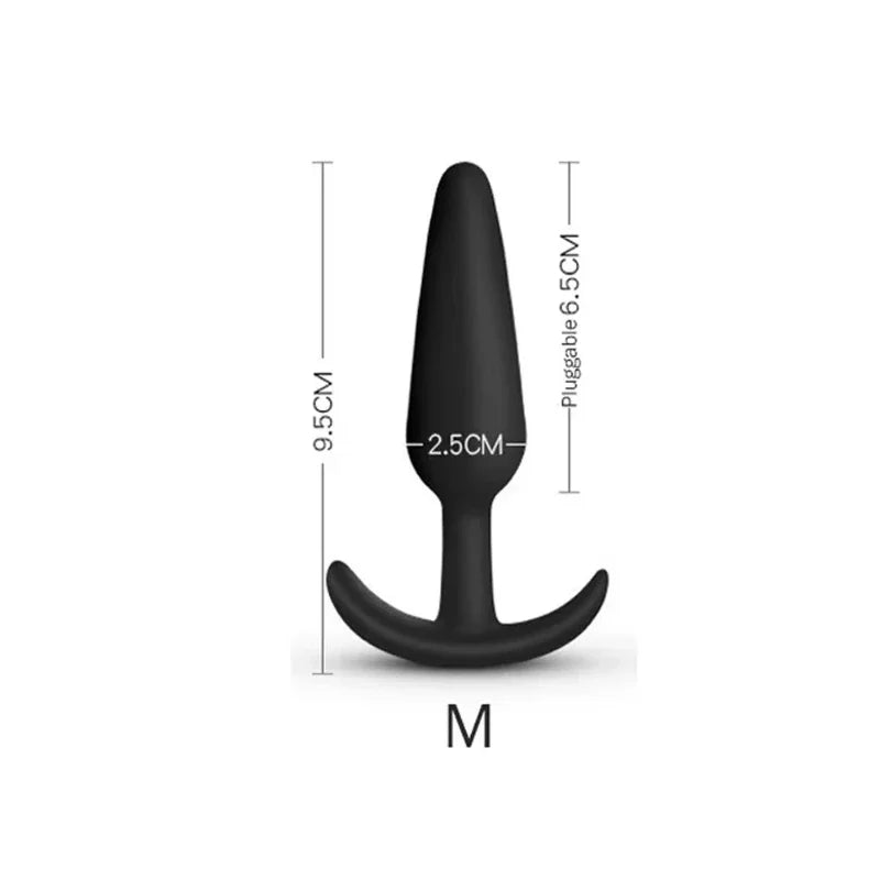 Silicone anal plug safety Dildo vibrator sex toy men and women anal massager buttocks plug intimate products adult homosexual pr