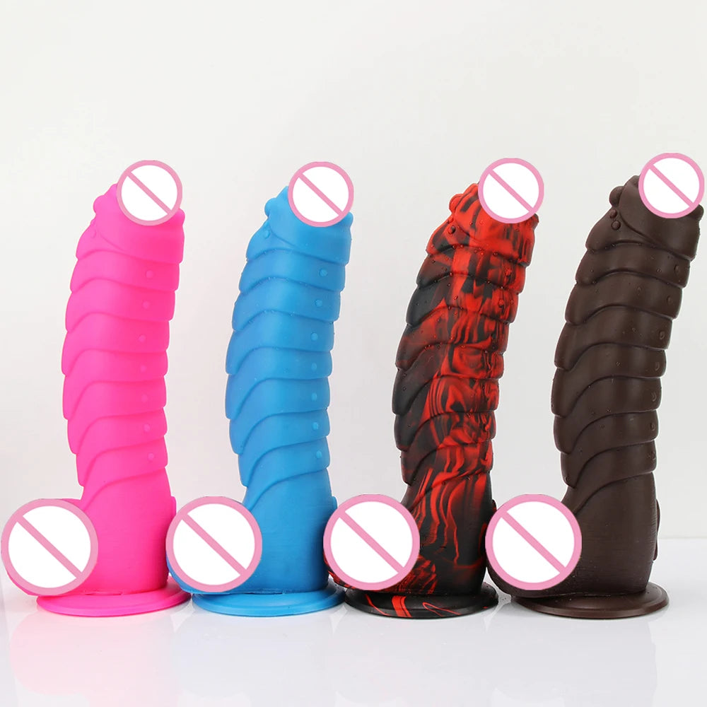 XXL Thrust Dildo Six Styles Dinosaur Scales Penis Big Suction Cup Female Adult Anal Sex Toys Huge Dick Strapon Women Masturbator