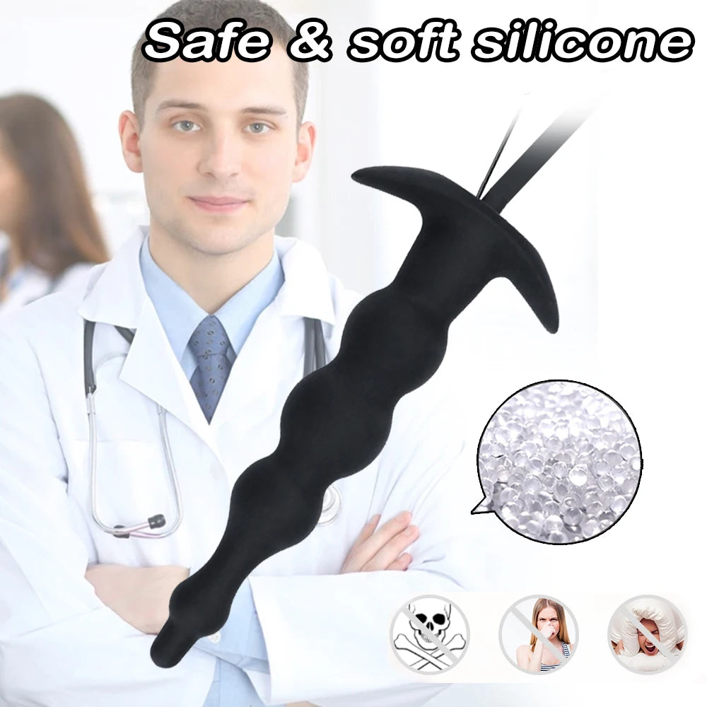 Anal Plug Vibrator Inflatable Pull Beads Vaginal Butt Anal Dilator Prostate Massager Stimulator Adult Sex Toys for Couples