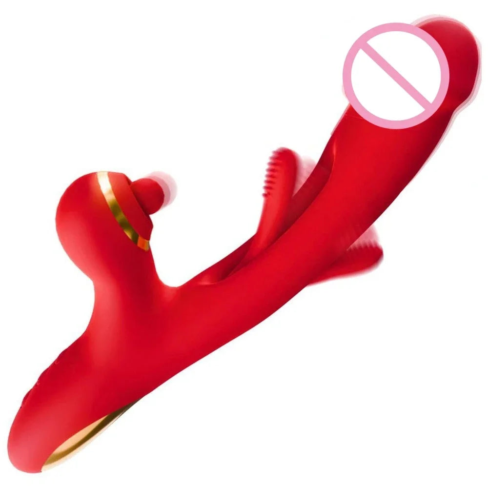 Super Powerful Double-Paddling Vibrator Female Impact Massage Fake Penis Clitoris Stimulator G-spot Massager Adult Toy