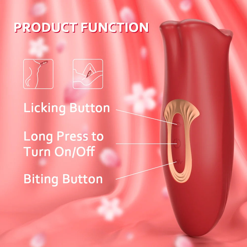 Realistic Dildo Vibrators Sex Toy For Women Tongue Licking Sucking G Spot Vibrator Nipple Clit Clitoral Vibrations Stimulator