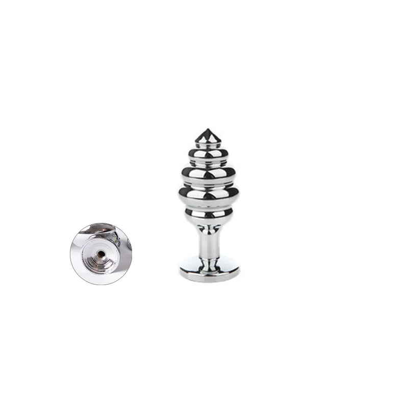 Adult Metal Anal Dilator Butt Plug with Fetish Tail Fit Stopper for Women Men Fun Games Anal Training Sex Toys Erotic Shop