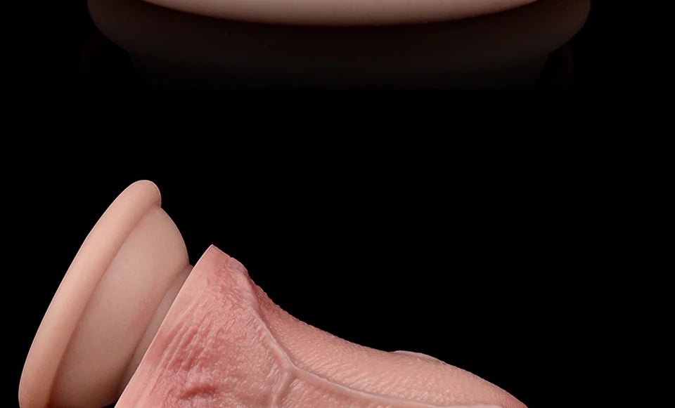 5.5" Ultra-Realistic Thick Dildo with Veins & Balls - Body-Safe Liquid Silicone & Strong Suction Base for Women & Solo Play