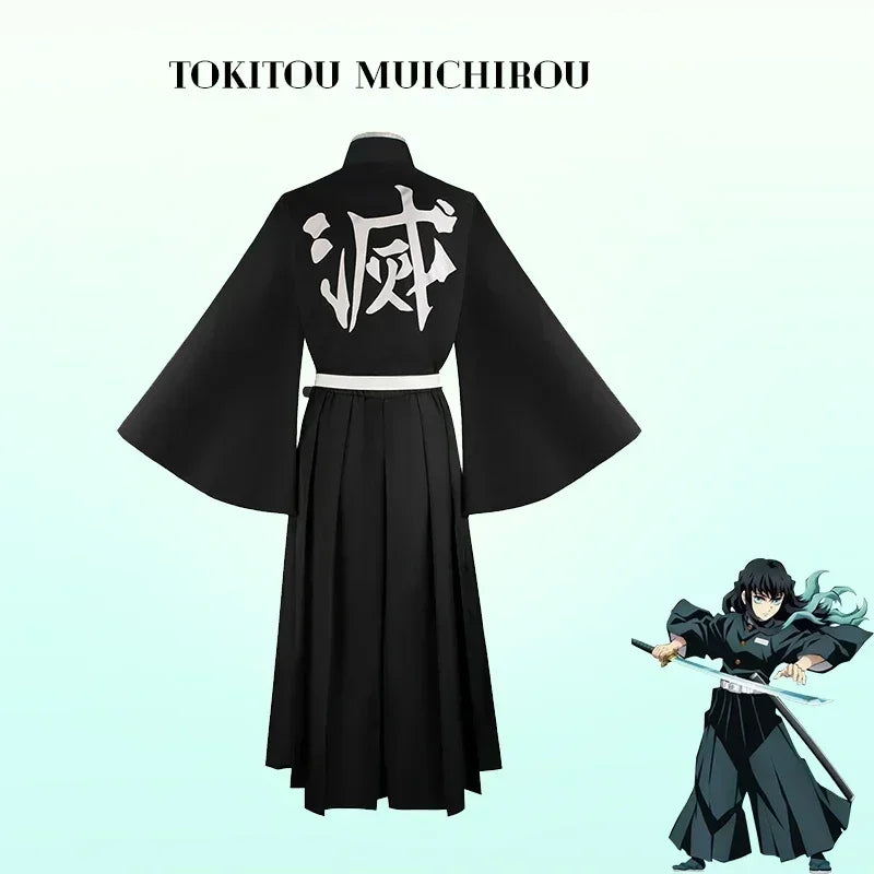Aime Tokitou Muichirou Cosplay Costume Demon Slayer Cosplay Kimetsu No Yaiba Kisatsutai Uniform Wig Halloween Costume for Woman