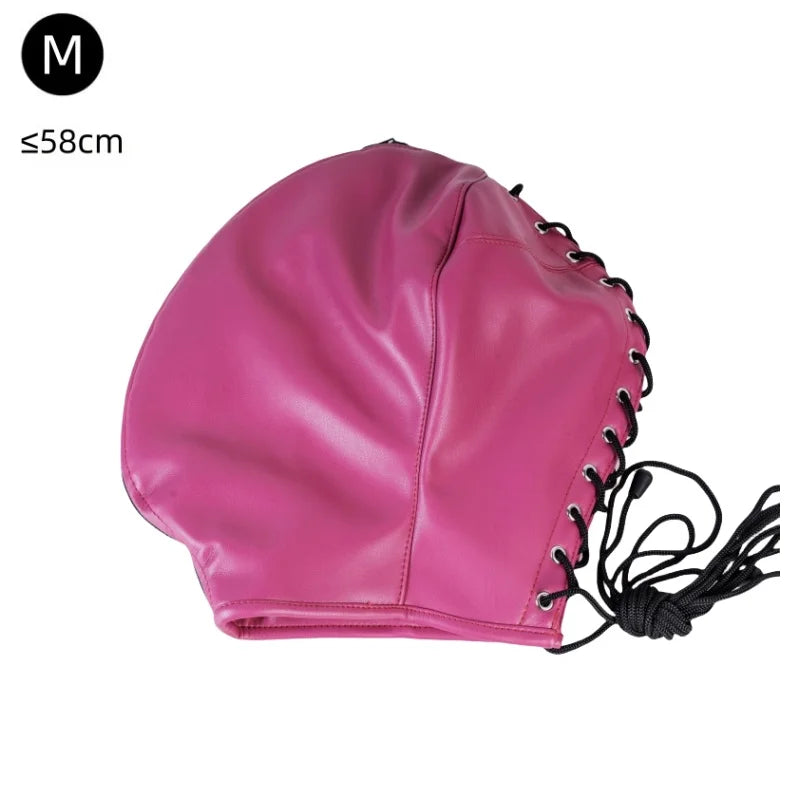 Erotic Restraint Lingerie Set with Unisex Upper Body Bondage Harness Single Glove Hood Mask for Couple BDSM Play Costume