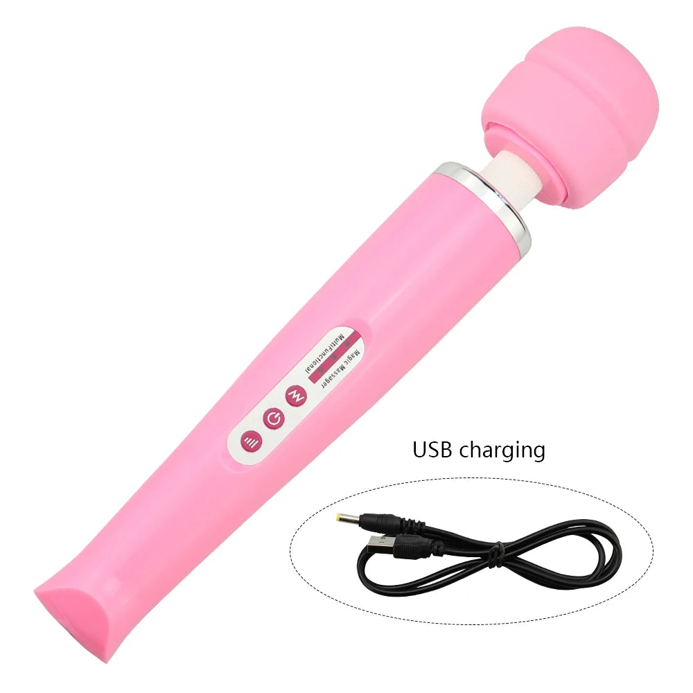 Super strong vibration massager with multiple frequencies to stimulate orgasm. Adult sex toy suitable for female masturbation.