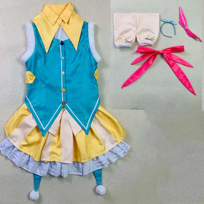 Kusanagi Nene Cosplay Costume Women Cute Costume Idol Nene Dress Headwear For Comic Con