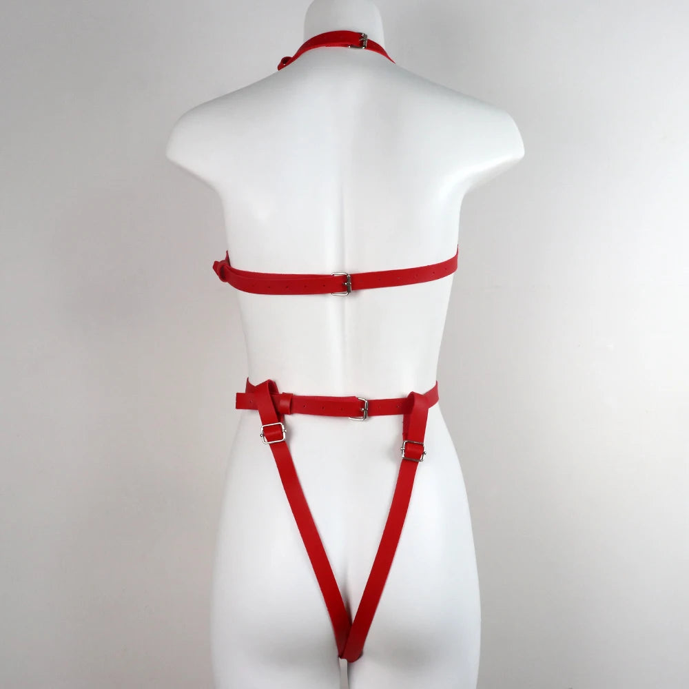 UYEE Full Body Harness Bondage Women Garter Belt Sexy Underwear Suspenders Leather Lingerie Fetish Erotic Bdsm Gothic Clothes