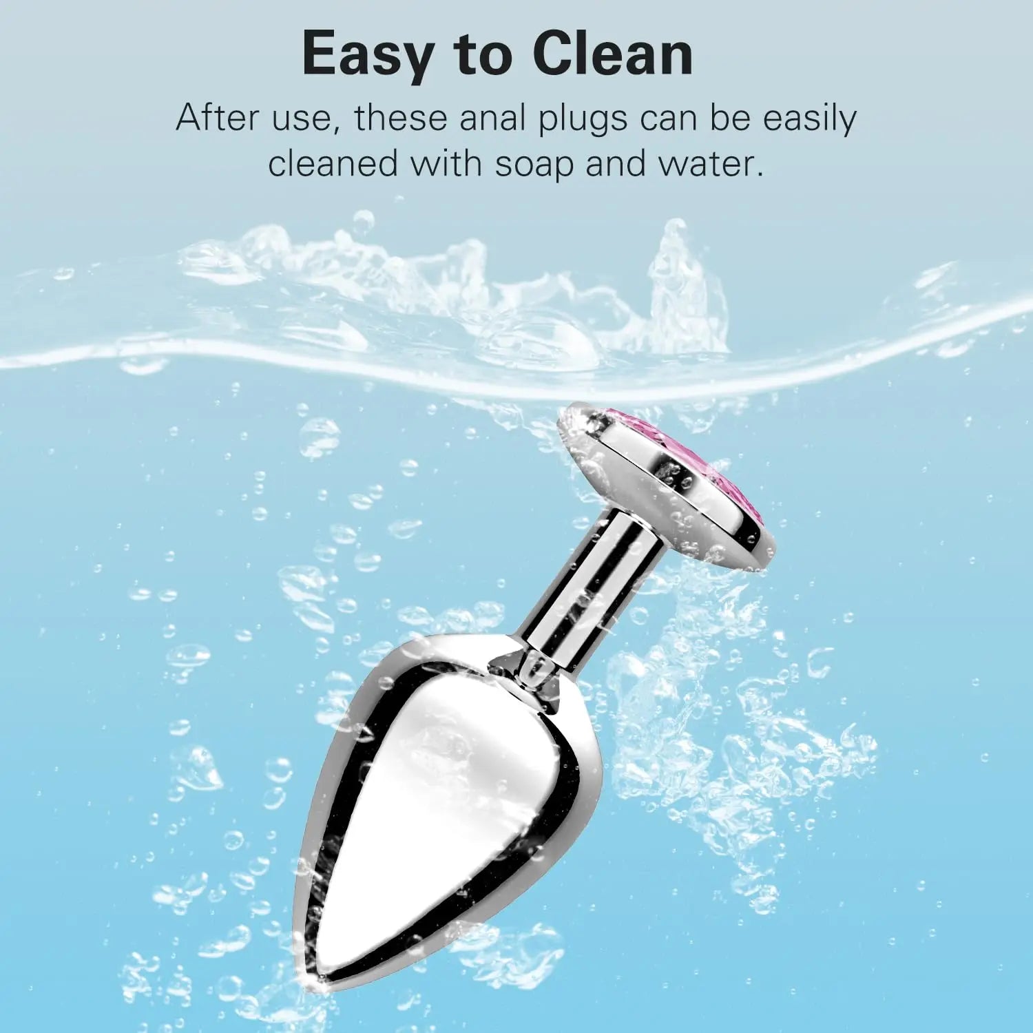 Anal Plugs Men Women Heart 3 Sizes Stainless Steel Crystal Removable Butt Plug Stimulator Anal Sex Toys Prostate Massager Dildo