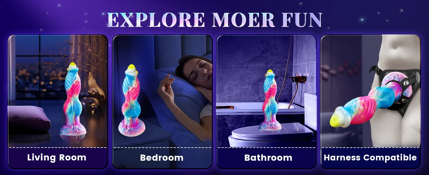 Thrusting Dragon Dildo Vibrator Sex Toys 10" 4IN1 Monster Remote Control Thick Dildo Suction Cup Dildo Anal Toys Adult Product