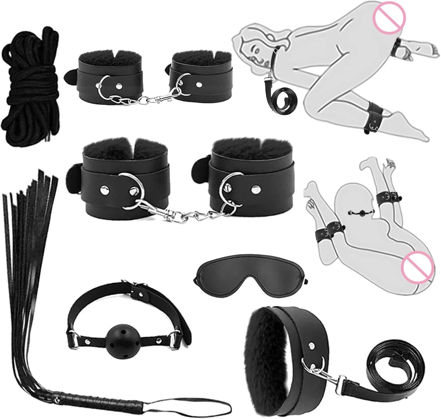 Sex Toys Femdom Handcuffs Bdsm Slave Collars Fetish Adult Games Erotic Products Role Play Bondage Equipment Exotic Accessorie