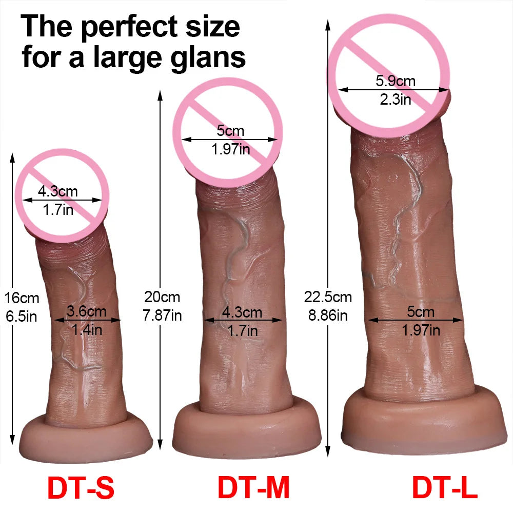 Big Glans Realistic Soft Dildo Cheap Small Penis Silicone Suction Cup Vibrator Dick Anal Butt Sex Toys Men Women Gay Huge Cock