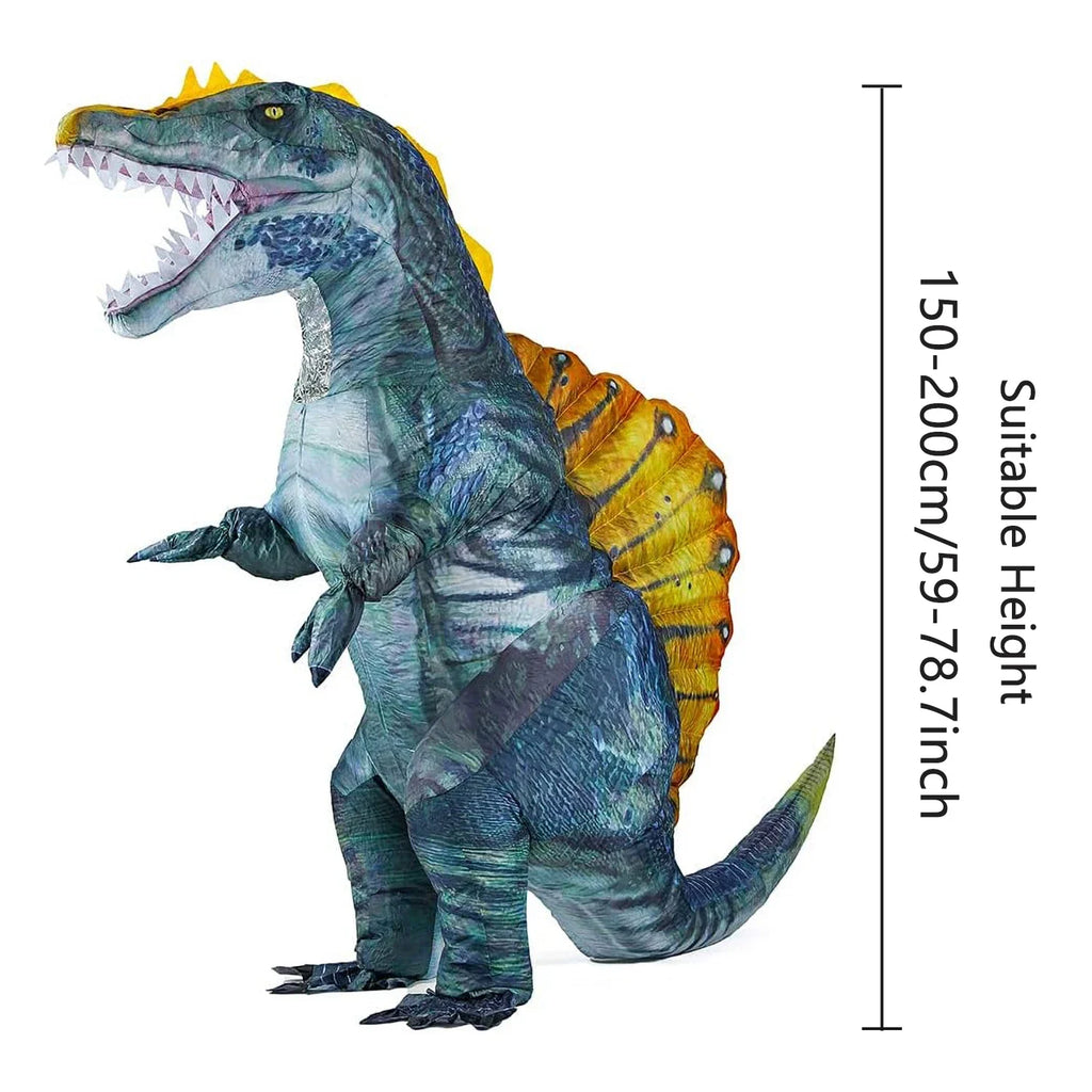 Inflatable Dinosaur Costume Blow Up Dino Spinosaurus Costumes for Adults Fancy Dinosaur Party Halloween Cosplay Costume