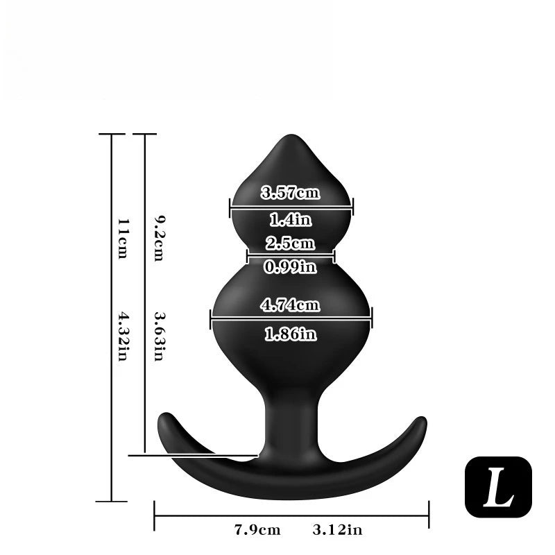 Anal Plug with Steel Balls Butt Plug Anal Beads Fetish Men Prostate Massager Sex Toys for Women Men Anal Dilator Butplug
