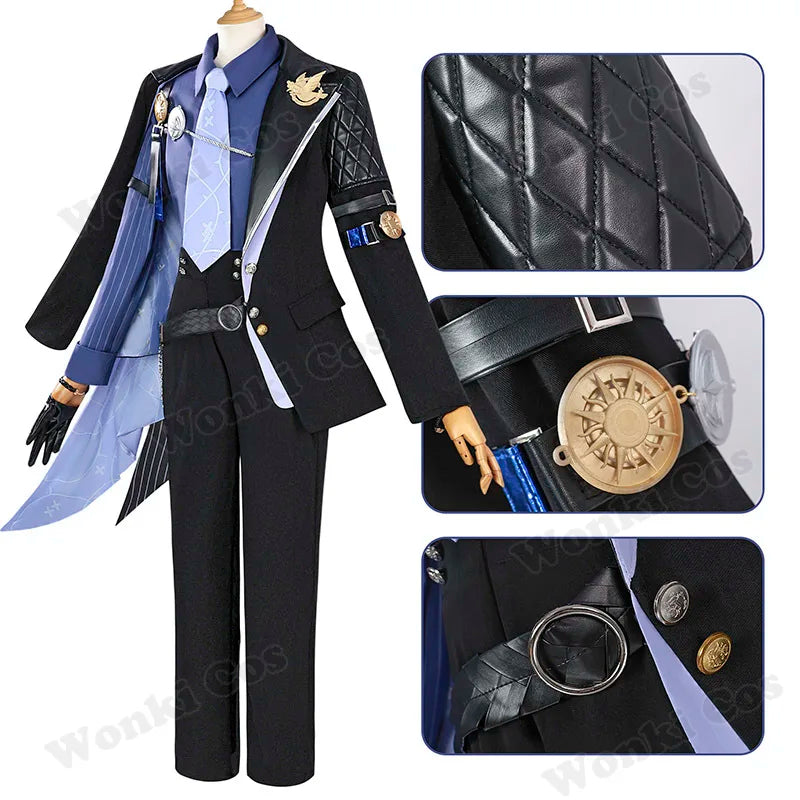 Game ZZZ Hugo Vlad Cosplay Costume Wig Hair Zenless Zone Hugo Cosplay Men Role Play Carnival Outfits for Anime Events