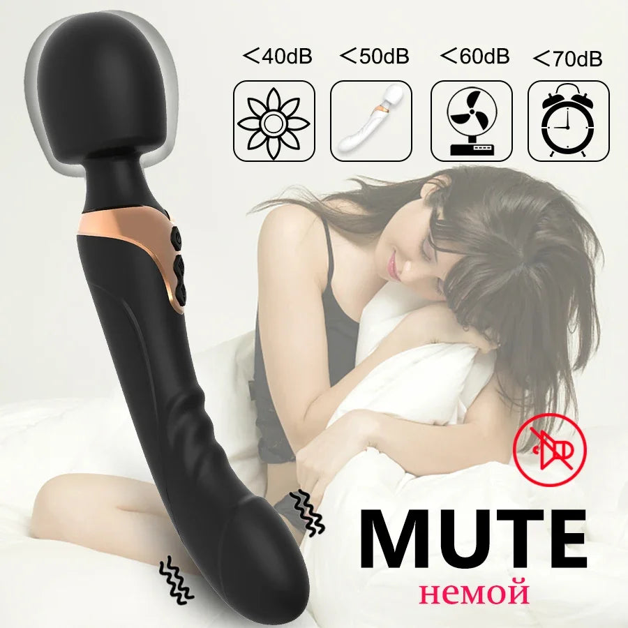 Vibrator Powerful Dildos Dual Motor Silicone Large Size Wand G-spot Massager For Couple Clitoris Stimulator For Adults Sex Toy