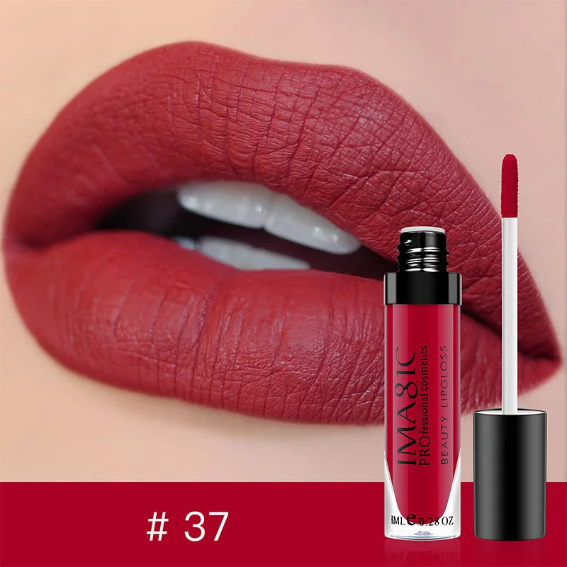 IMAGIC matte 28 color Sexy Matte Lipstick lipgloss Waterproof Long Lasting Gloss Beauty makeup lip gloss fashion lip