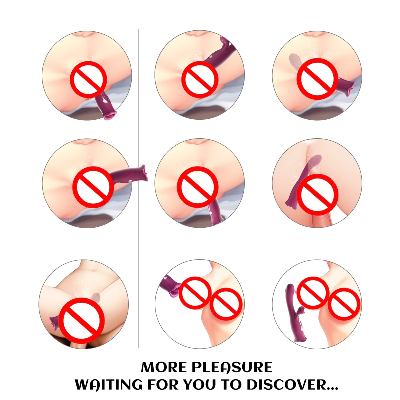 3-in-1 Super Powerful Vibrator 10 Speed 10 Vibration Modes Clitoral G Spot Stimulator Wand Dildos Sex Toys for Woman & Couple