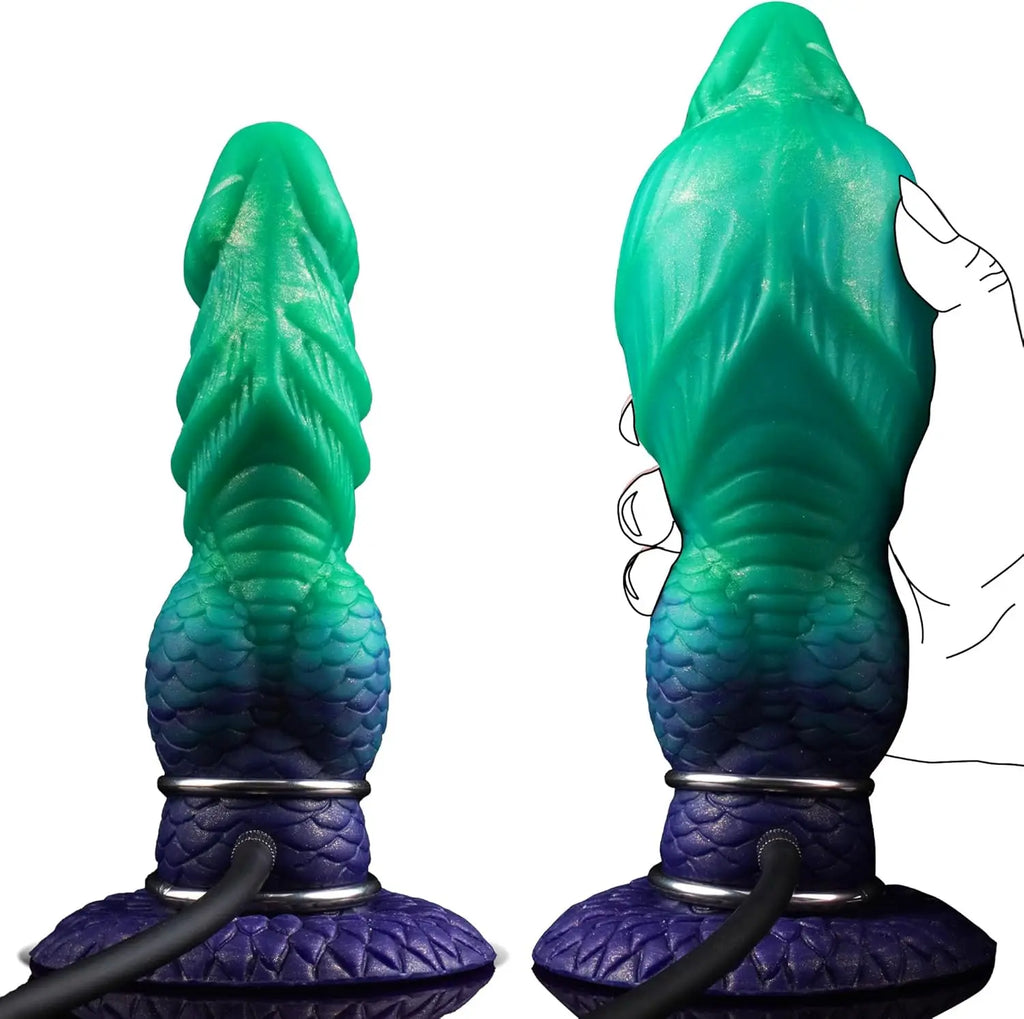 New Inflatable Animal Dildo - P Spot Stimulator Wearable Anal Plug Soft Fake Penis Buttplug Sex Toys For Women Men 18+