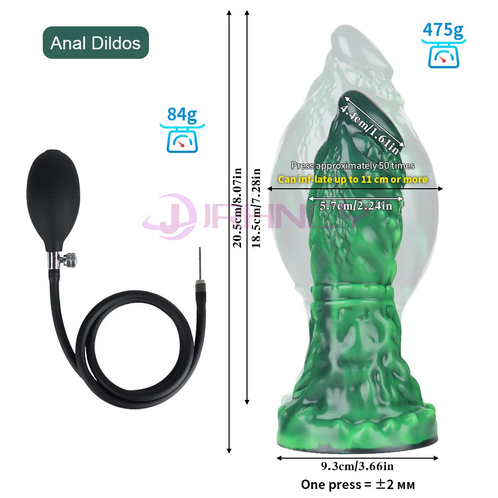 Dog Knot anal Dildos inflatable Buttplug max 11cm huge anal dilation plug sex toys for women men BDSM G-Spot Prostate Massage