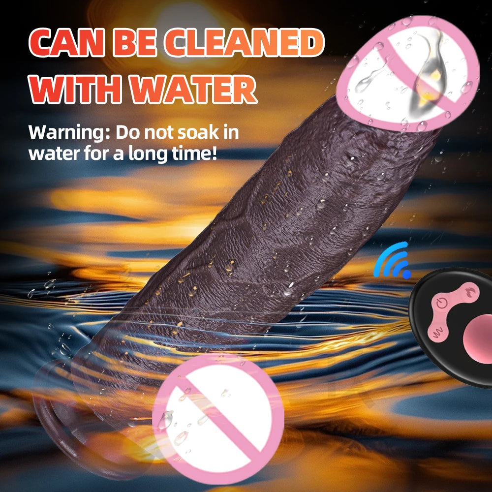 Vibrator dildo xxl realistic big cock telescopic heated spinning penis expansion vibratory massager female couple sex toys 18