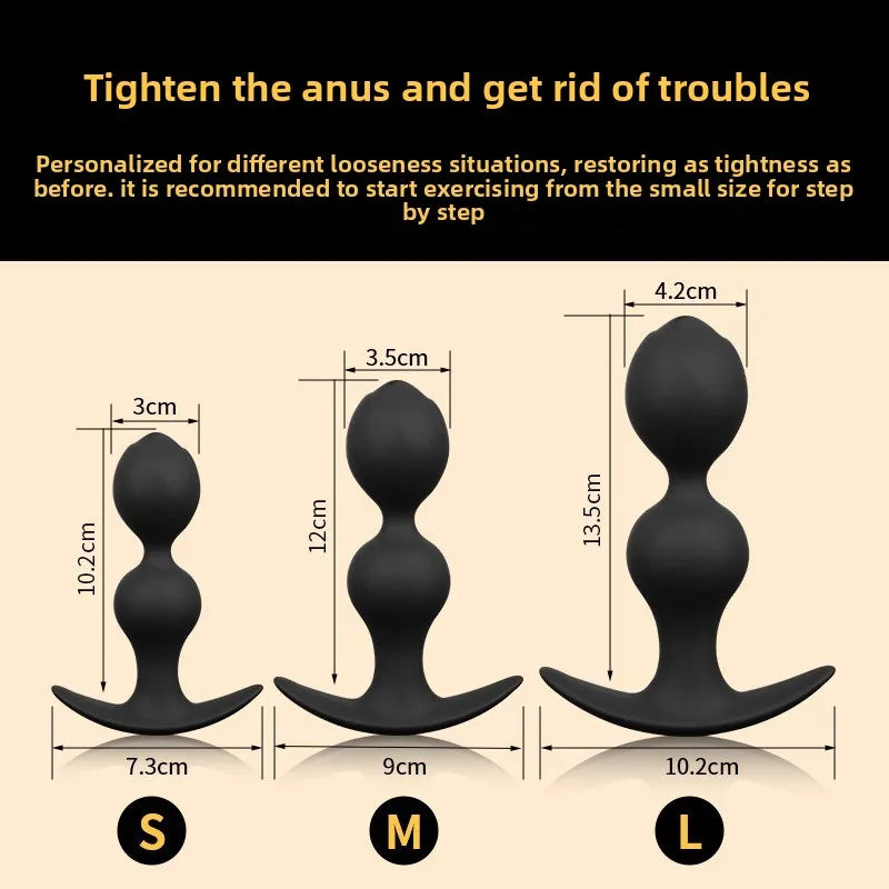 Ball-shaped Anal Plugs, Available Both Men Women When Worn Outside, Steel Ball Pullable Anal Plugs, Sex Products  Sex Toys