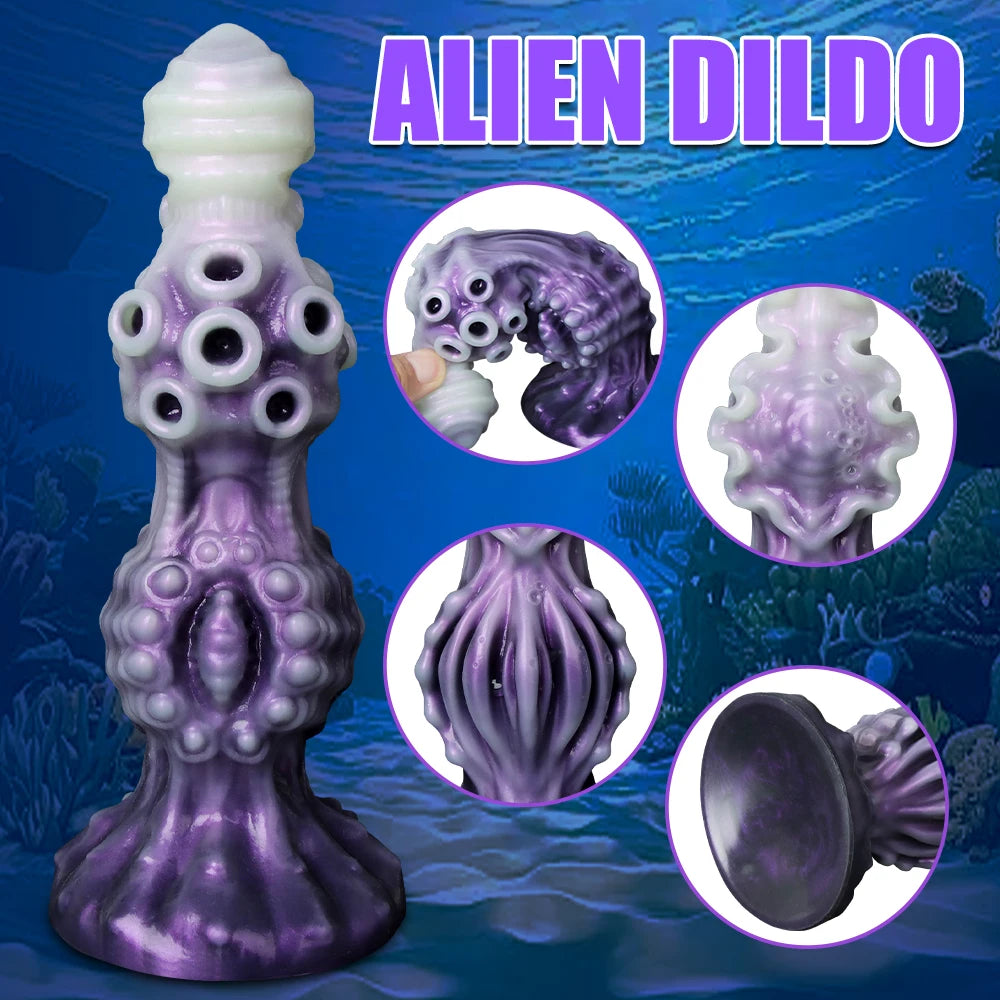 Powerful Extra Large Dragon Dildo Alien Animal Butt Plug Anus Vagina Fantasy Knot Sex Machine Women's Sexual Health Sex Toy 18